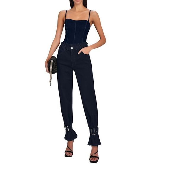 WeWoreWhat Denim - Sz 27 WEWOREWHAT Paperbag Ankle Straight-Leg Jeans